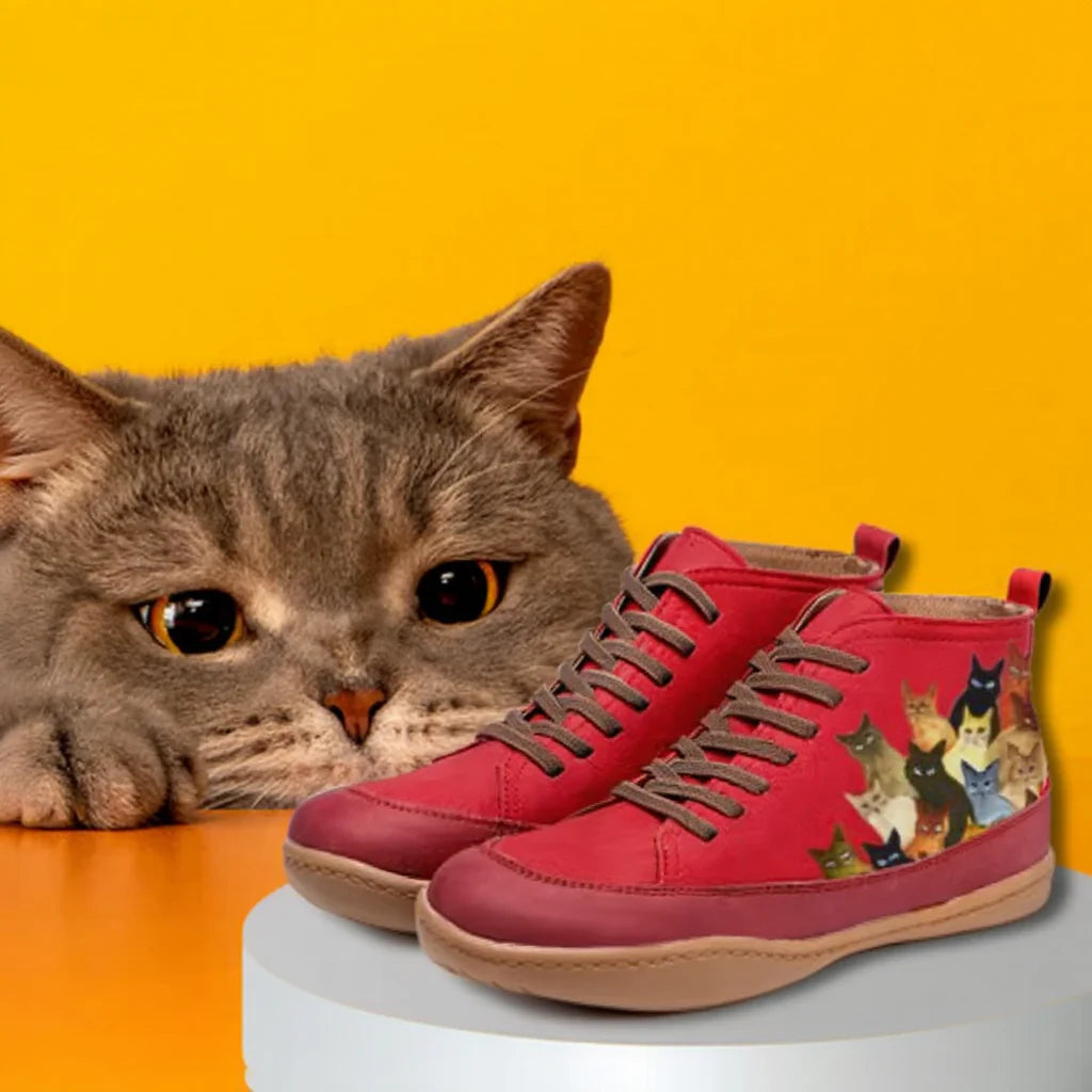 Minnie | Bottines en Cuir pour Amateurs de Chats