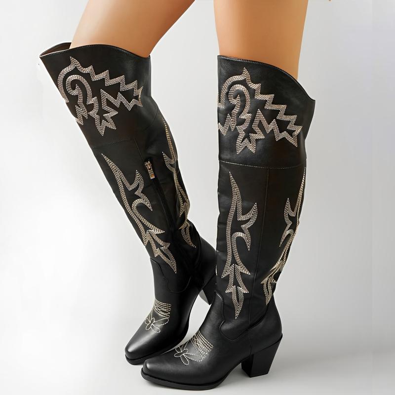 Amelia | Bottes Western au-dessus du genou intemporelles