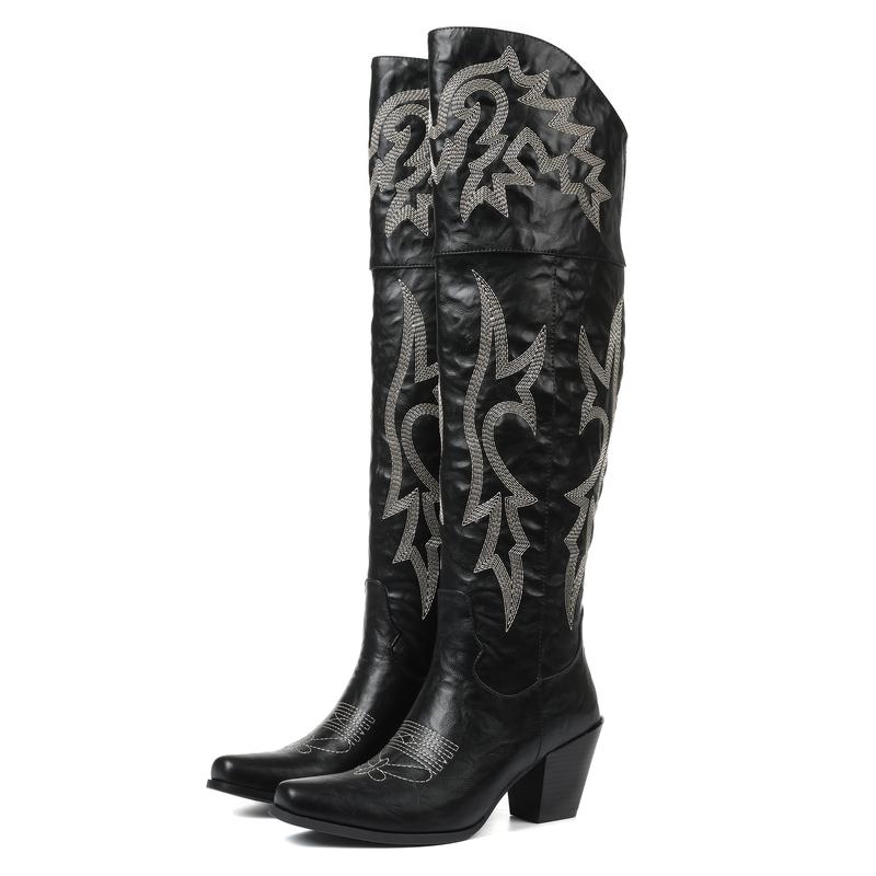 Amelia | Bottes Western au-dessus du genou intemporelles