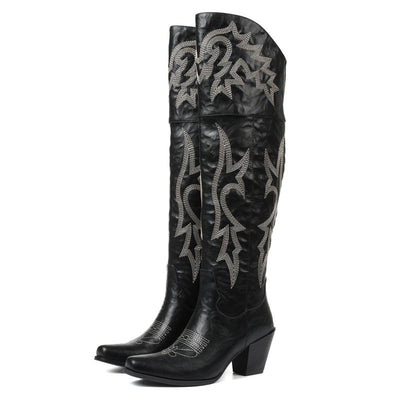 Amelia | Bottes Western au-dessus du genou intemporelles