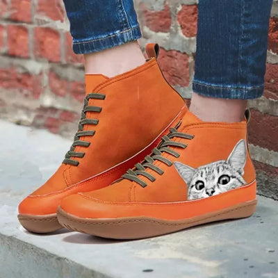 Pippa | Bottines en Cuir pour Amateurs de Chats