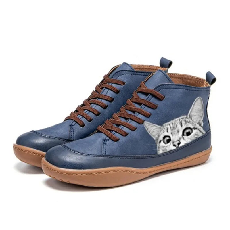 Pippa | Bottines en Cuir pour Amateurs de Chats