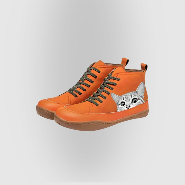 Pippa | Bottines en Cuir pour Amateurs de Chats