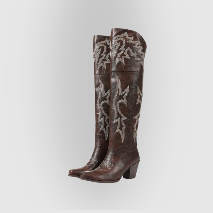 Amelia | Bottes Western au-dessus du genou intemporelles