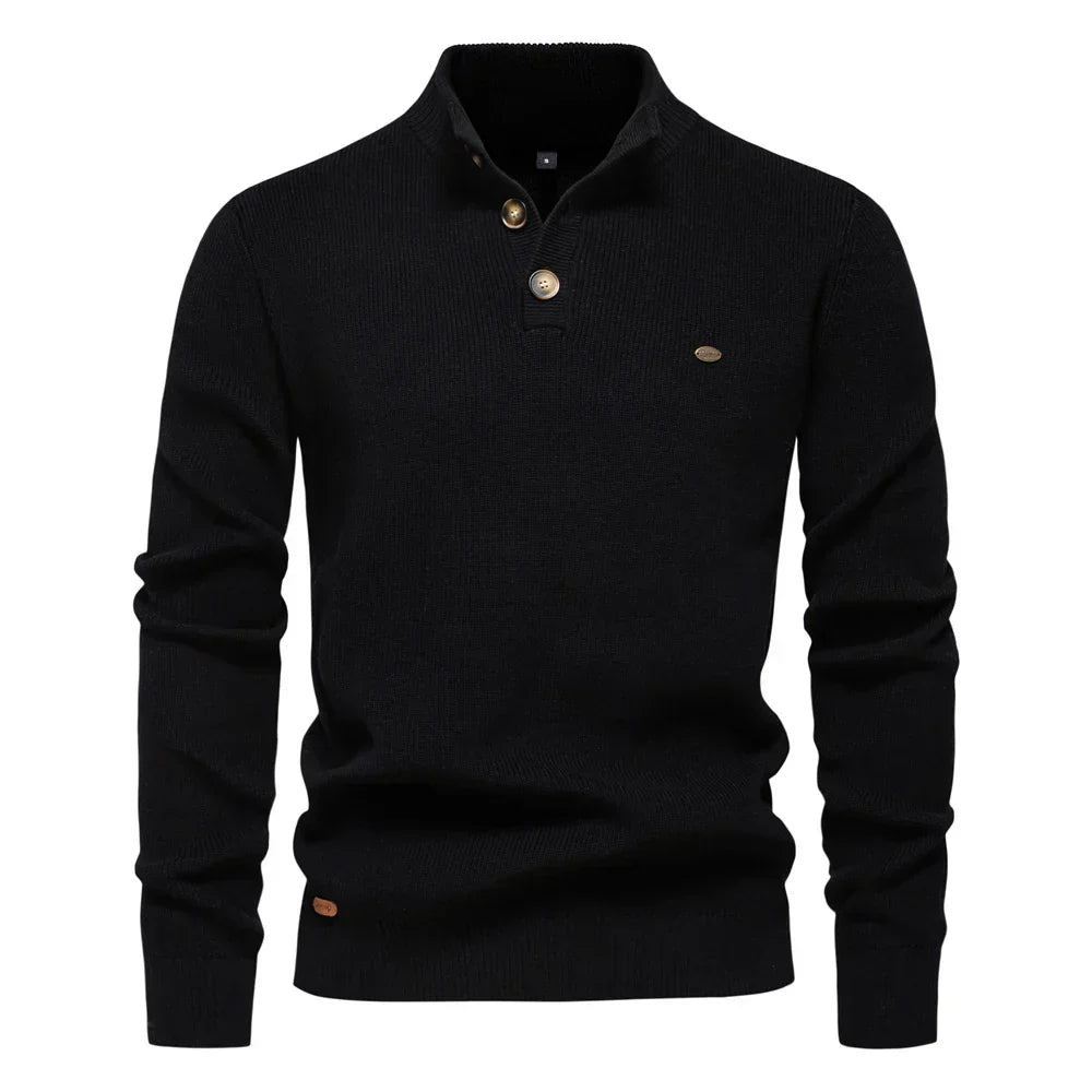 Damien™ | Pull Col Haut Élégant