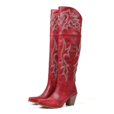 Amelia | Bottes Western au-dessus du genou intemporelles